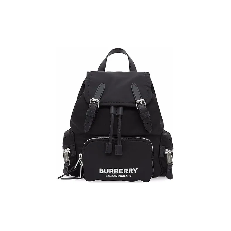 Burberry Nylon Backpack Trumpets Unisex Black