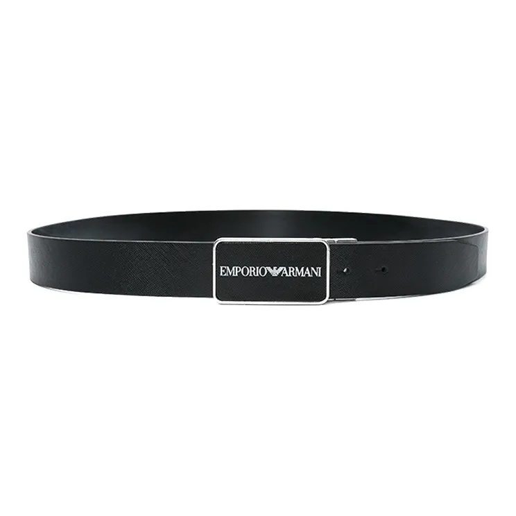 EMPORIO ARMANI Ремни из коровьей кожи Мужской Черный Ширина 3,5 см