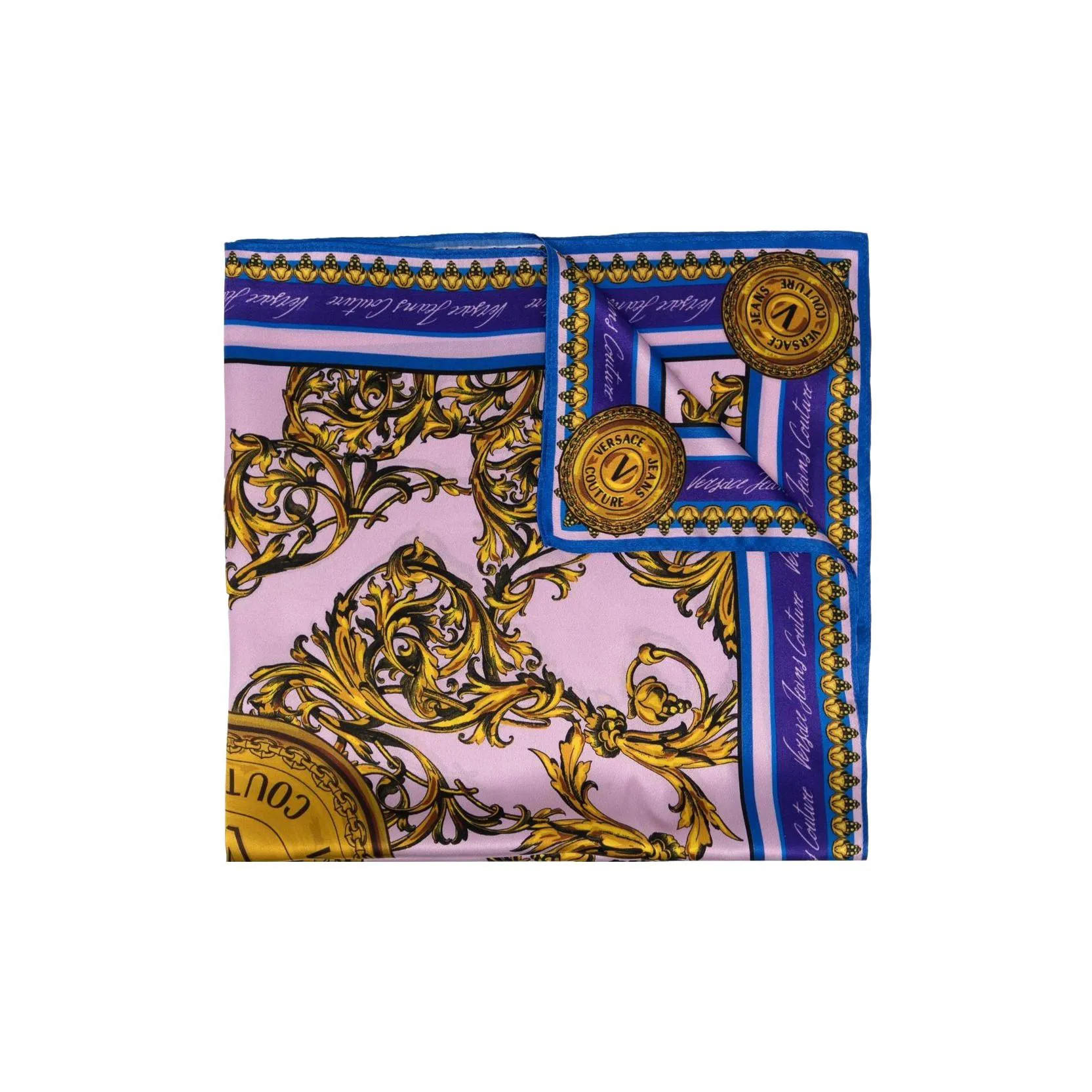 VERSACE JEANS COUTURE Шелковые шарфы Многоцветный Унисекс