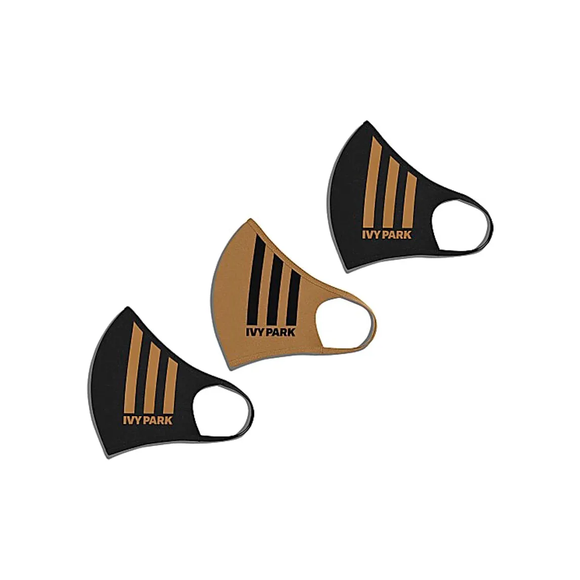 Adidas Переработанный материал Маски для лица Унисекс Коричнево-черный