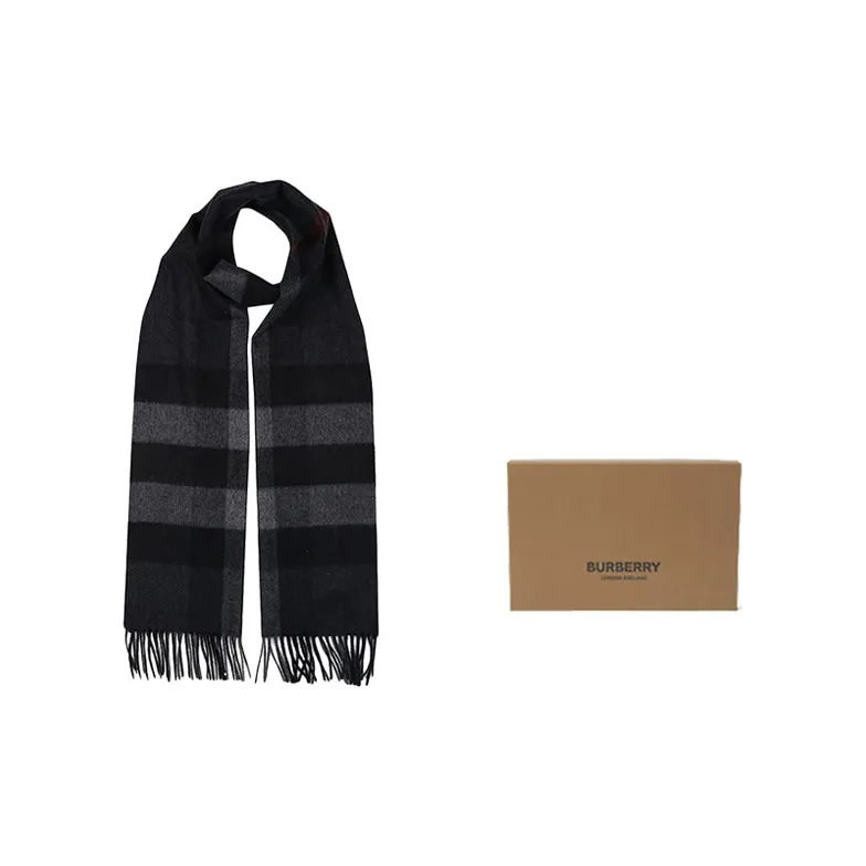Burberry Check Fringed Scarf