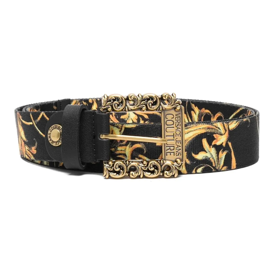 VERSACE JEANS COUTURE Canvas Leather Belts Unisex Multicolor Width  3.5cm