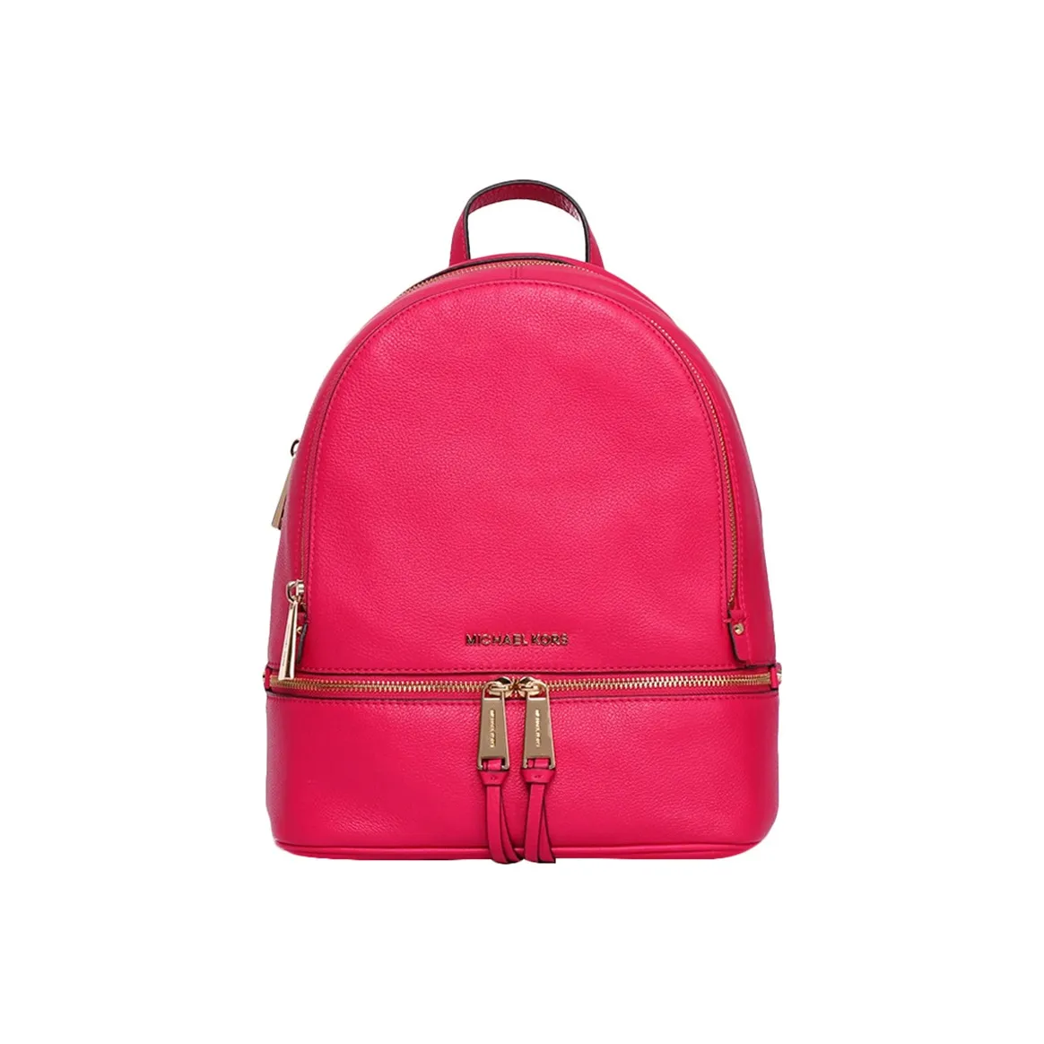 MICHAEL KORS Rhea Zip Leather Backpack Medium Size Women's Rose Red