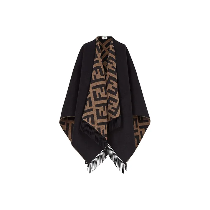 FENDI Jacquard Knit Ff Logo Scarf