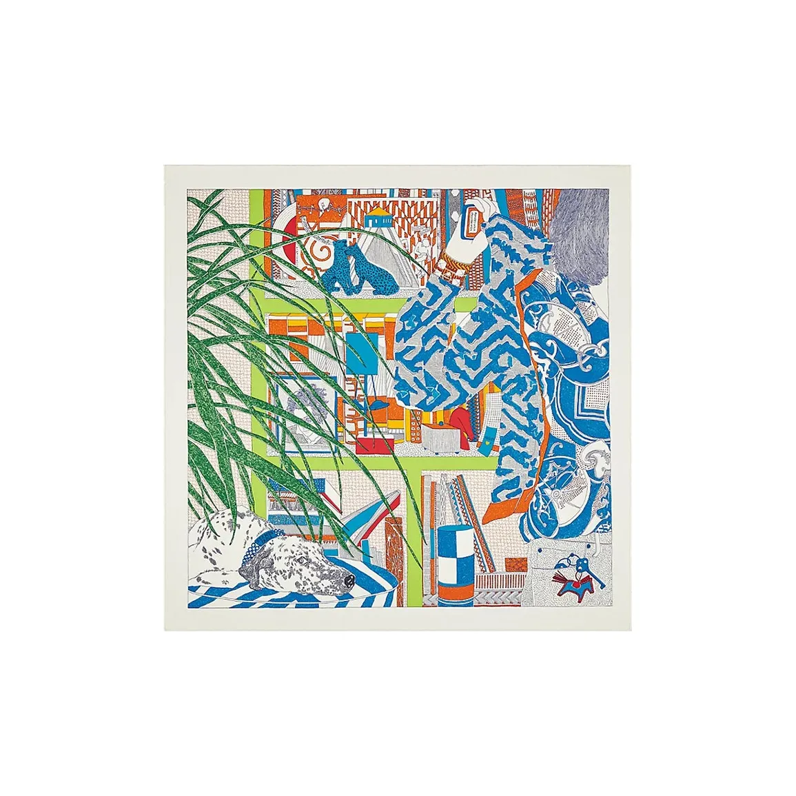 HERMES Шелковые шарфы Зеленый Женские