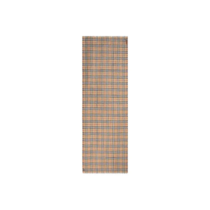 Burberry Vintage Check Fringed Scarf