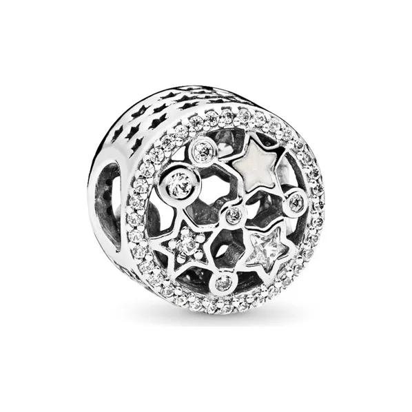 Pandora, стерлинговое серебро 925 пробы, эмаль, кубический цирконий, ювелирные аксессуары, серебряные женские