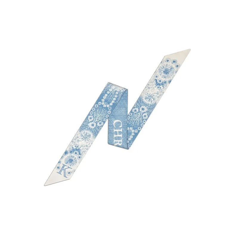 DIOR Шелковые шарфы, синий, женские