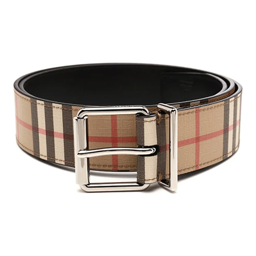 Burberry Leather Belts Men's Beige Width  3.5cm
