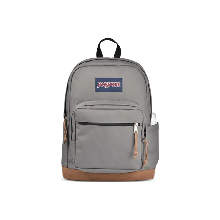 JanSport Leather Laptop Bag Backpack Regular Unisex Horizon Gray
