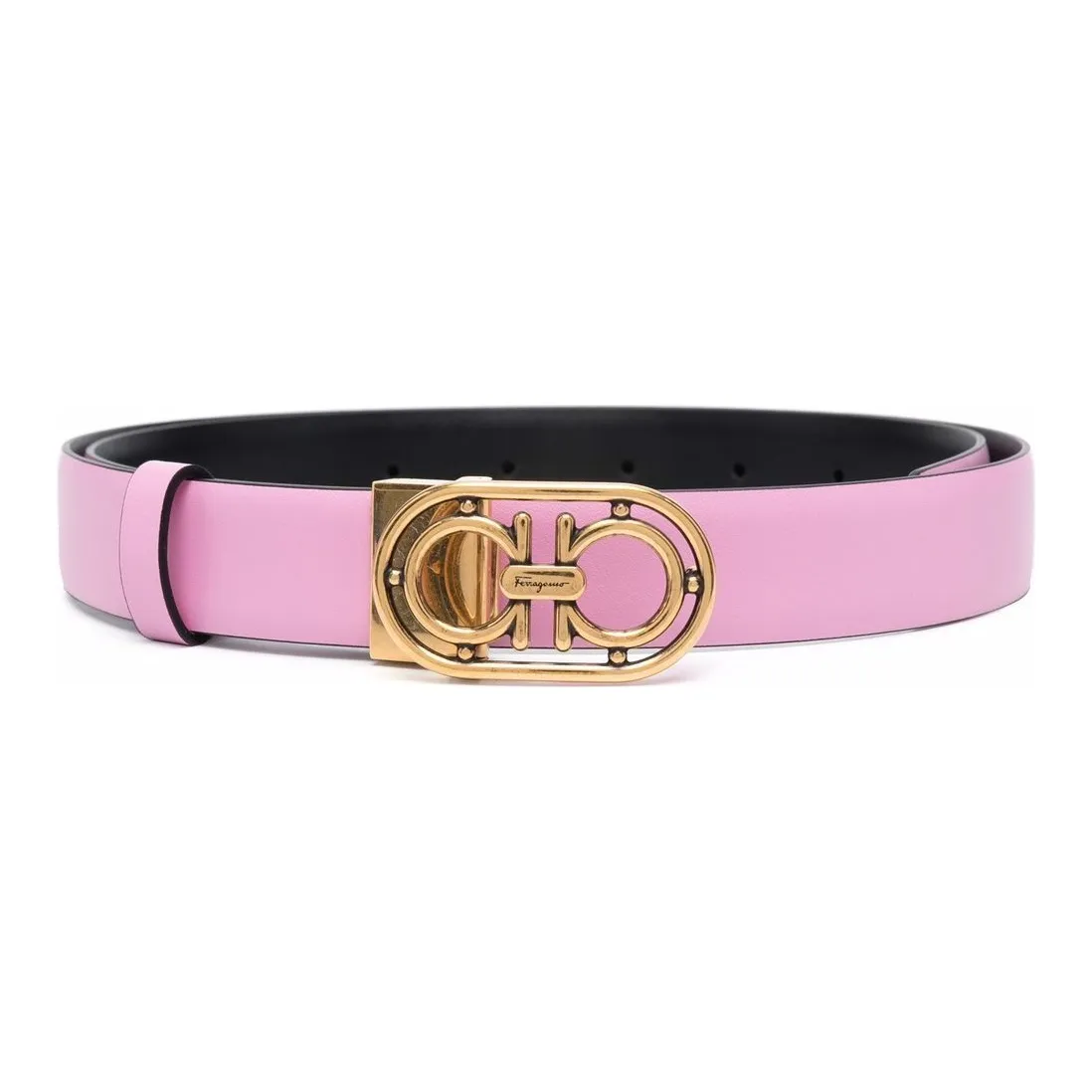 FERRAGAMO GANCINI Leather Belts Unisex 2.3cm
