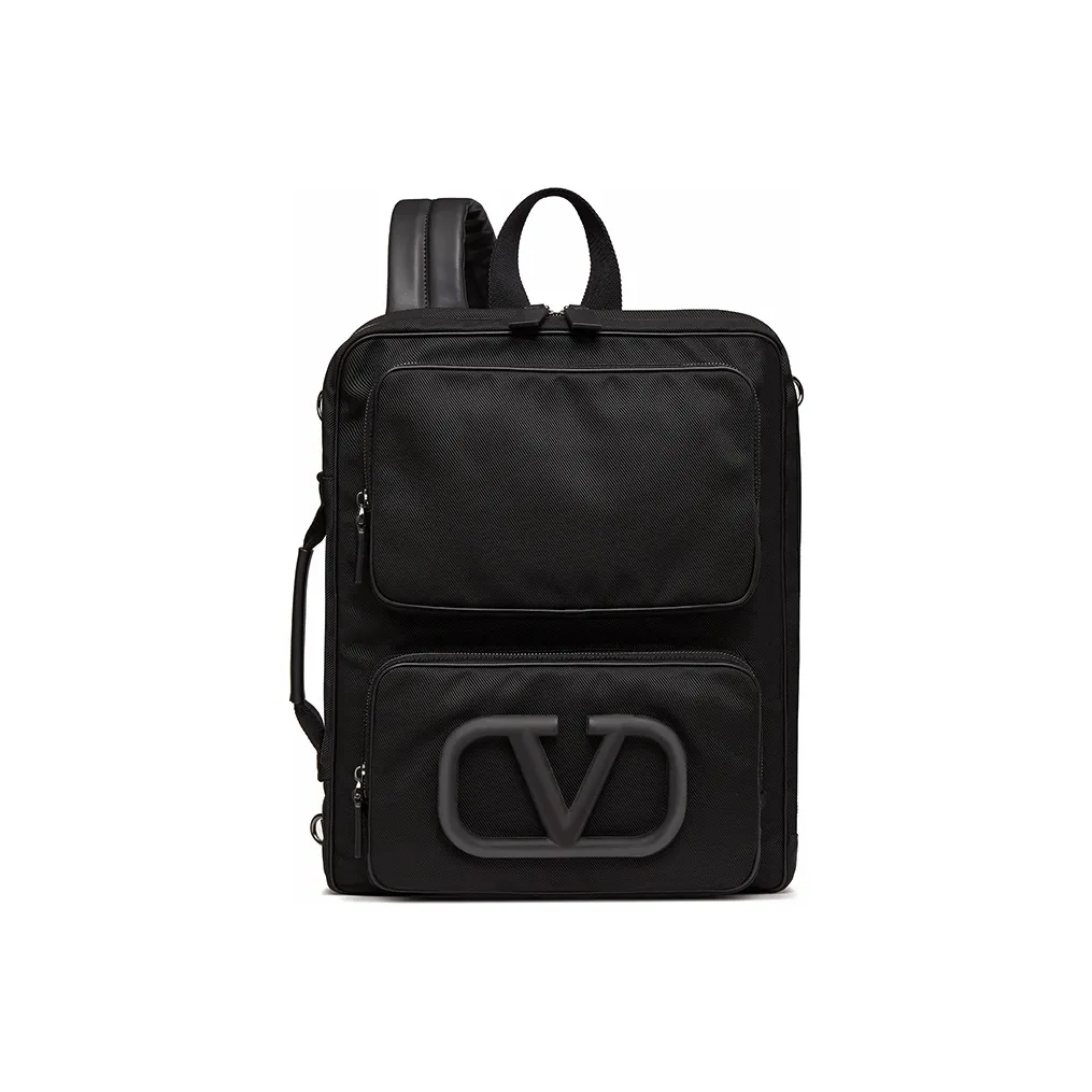 Valentino Nylon Shoulder Bag Backpack Men's Black