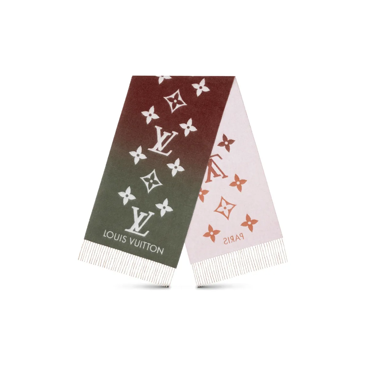 LOUIS VUITTON Knit Scarves Unisex Khaki