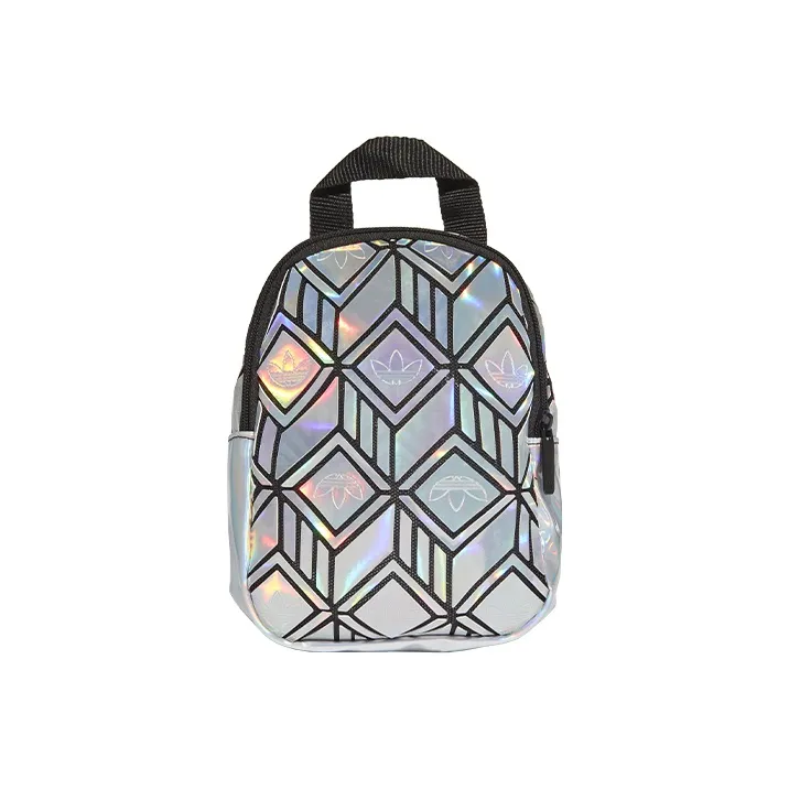 Adidas Originals Полиуретан Искусственная кожа Рюкзак Мини Унисекс Ослепительный цвет Серебряный