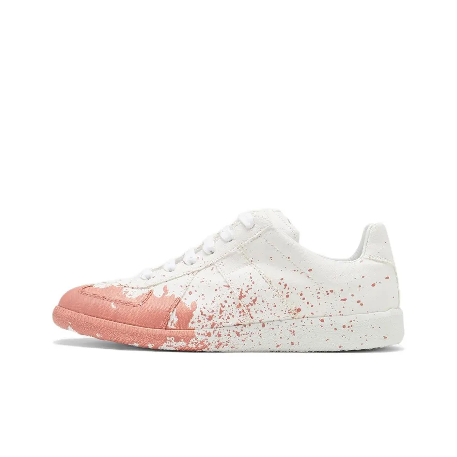 Maison Margiela Replica Low top Stylish Skateboarding Shoes Women's White Orange