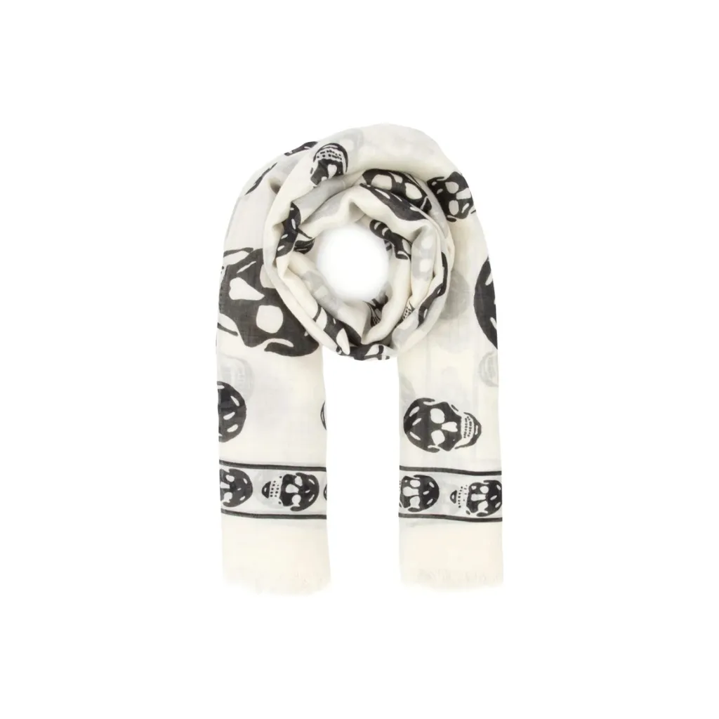 Шарфы Alexander McQueen Унисекс Белый