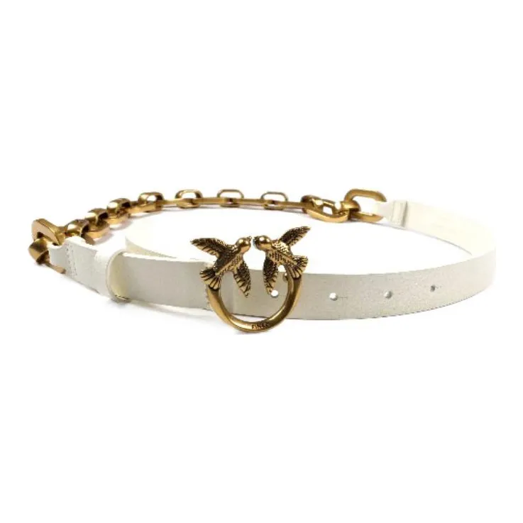 PINKO Love Birds Chain Link Detailed Belt
