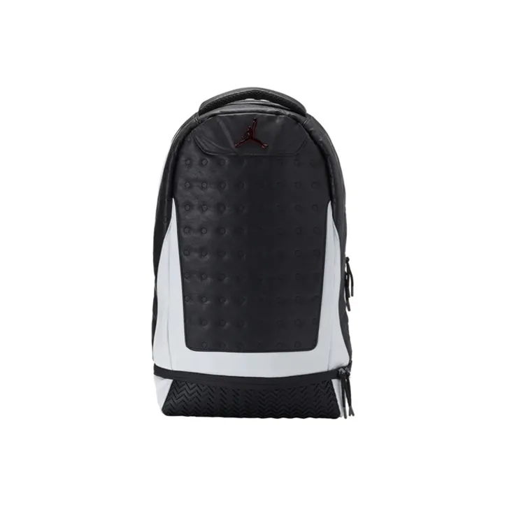 Jordan Artificial Leather Laptop Bags Basketball Bags Backpack Unisex Black White