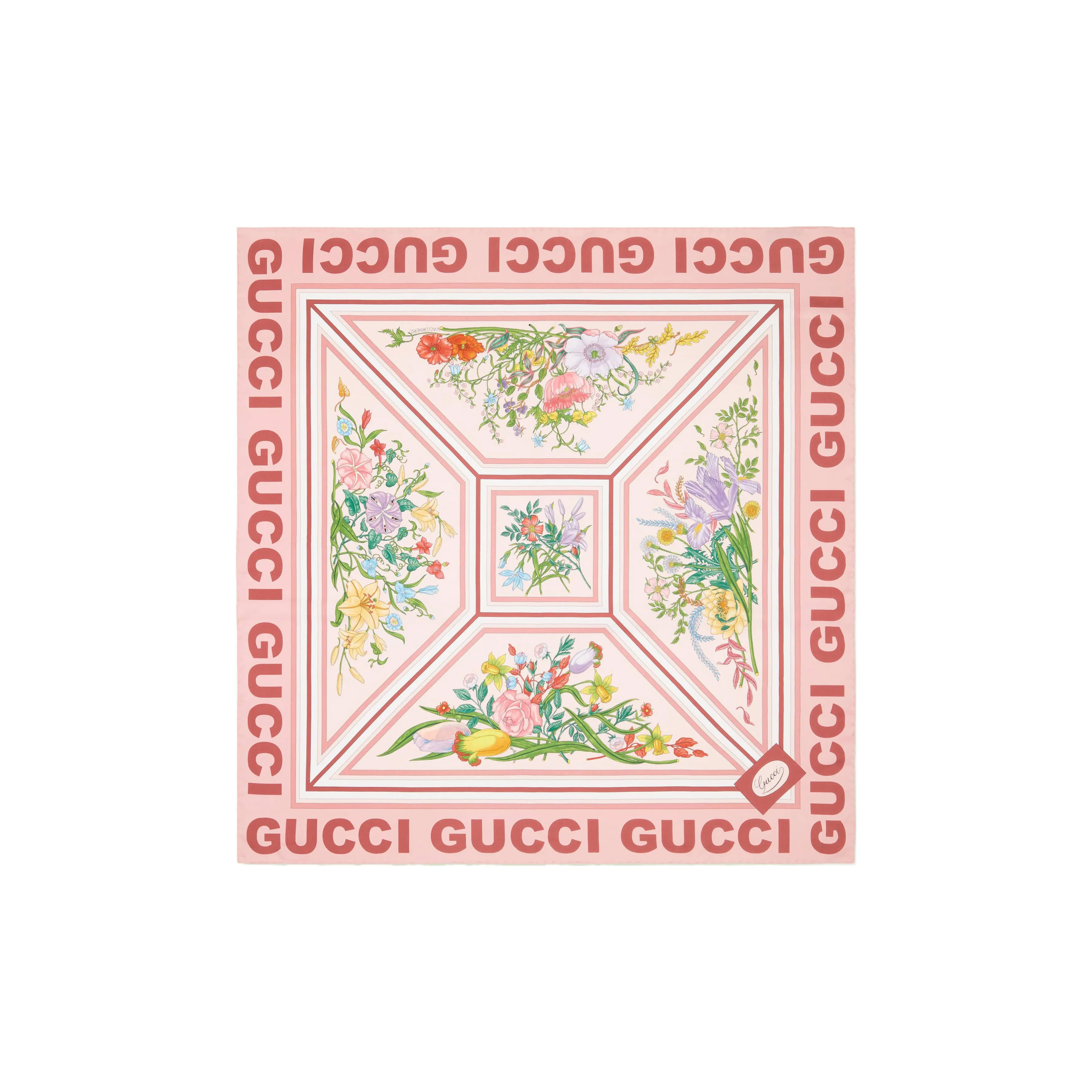 GUCCI Floral-print Silk Scarf