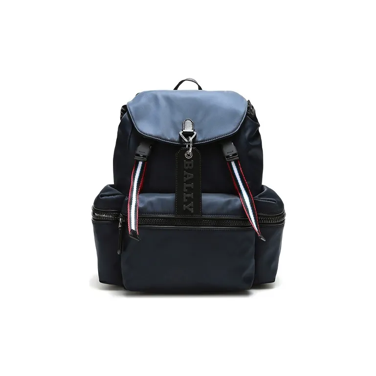BALLY Fabric Backpack Regular Men's Navy Blue