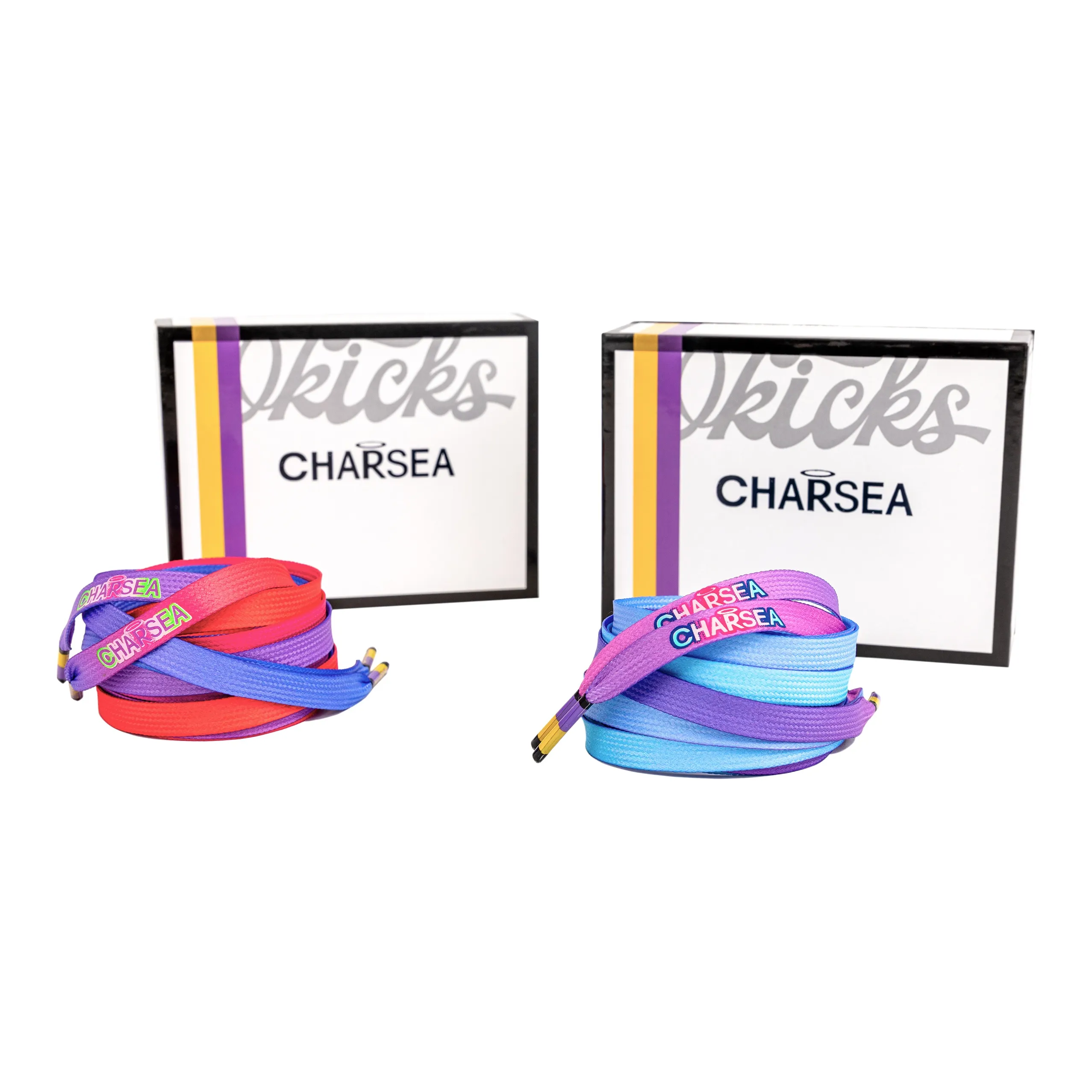 CHARSEA Шнурки Унисекс Синий Фиолетовый Красный Синий