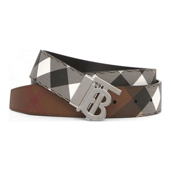 Burberry Кожаные ремни Мужской Коричневый Ширина 3,5 см