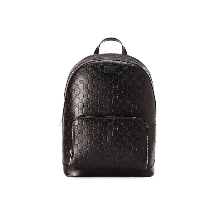 GUCCI GG Matelassé Leather Backpack Men's Black