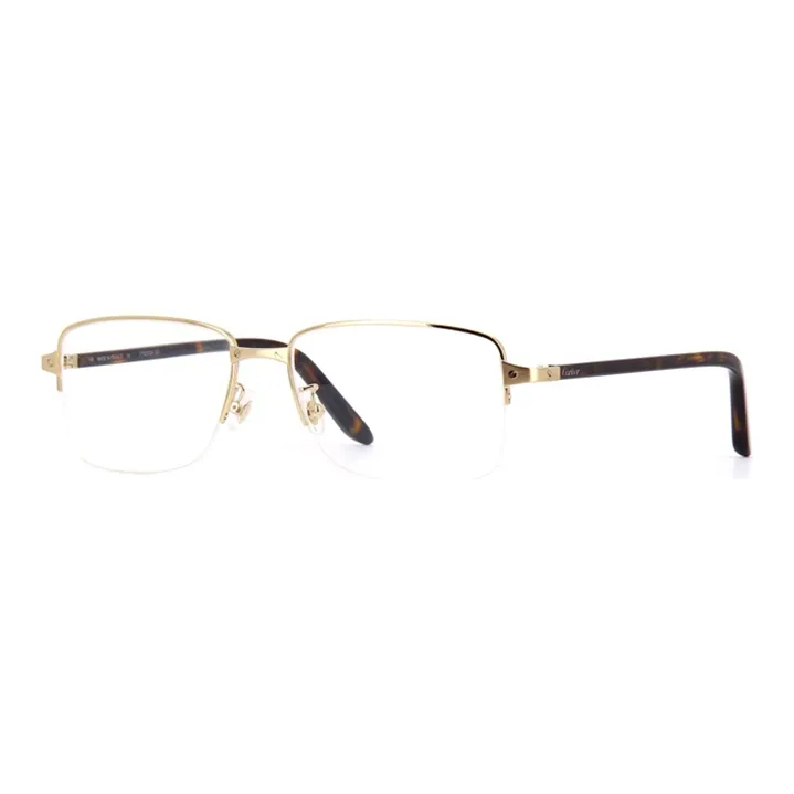 CARTIER Santos Eyeglass Frame Rectangular Glasses Men's