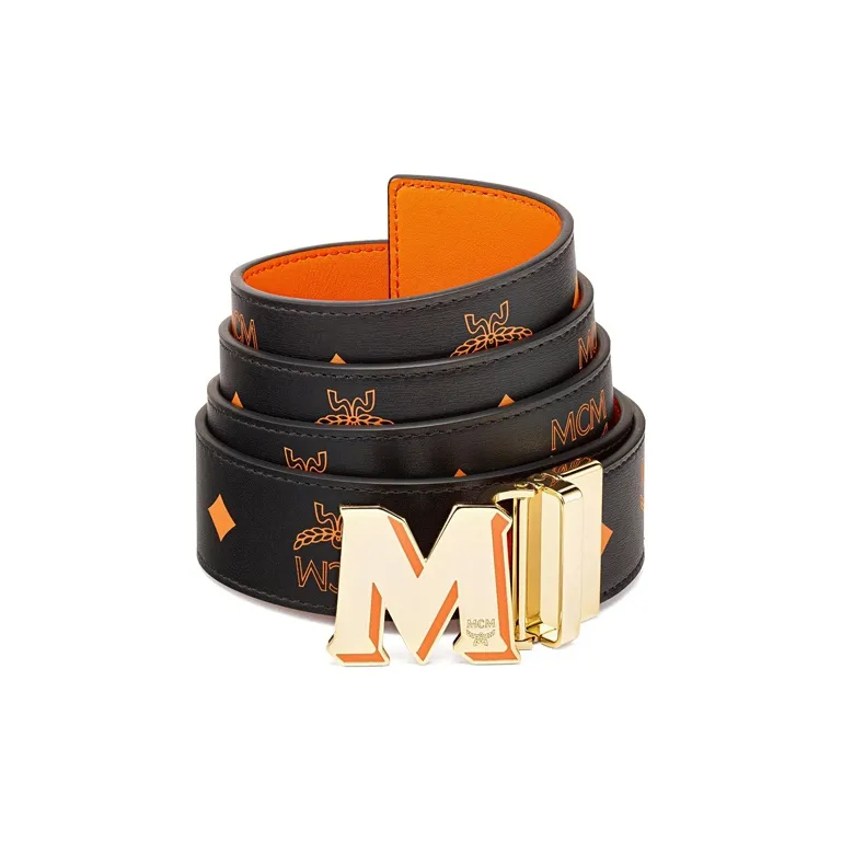 MCM Ремни из коровьей кожи унисекс апельсин 3,8 см