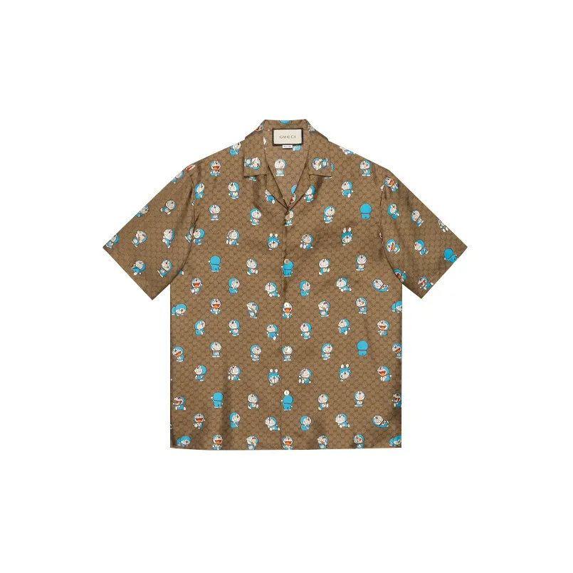 GUCCI X Doraemon Gg Bowling Shirt
