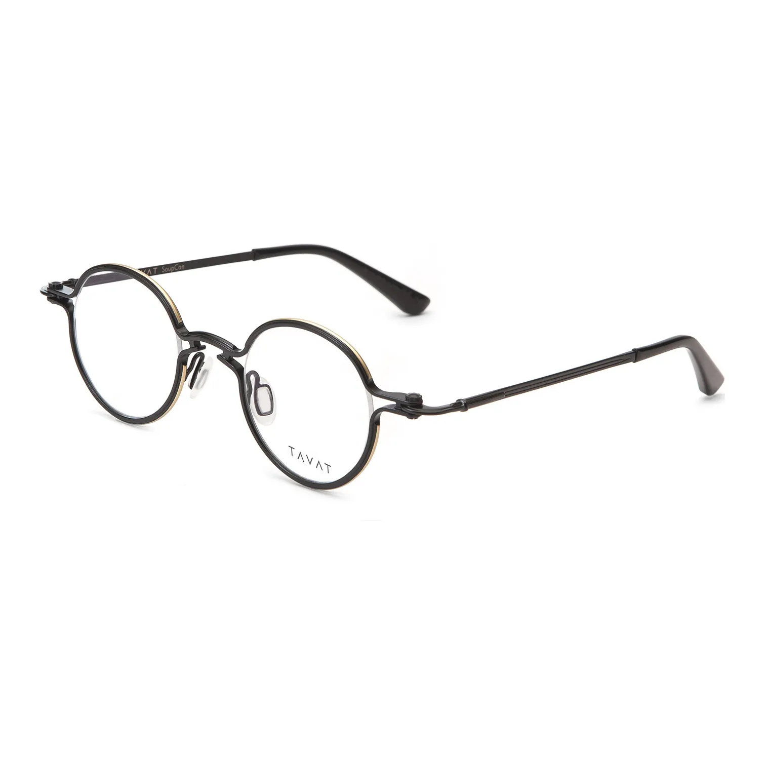TAVAT Plate And Metal Round Eyeglass Frames Unisex