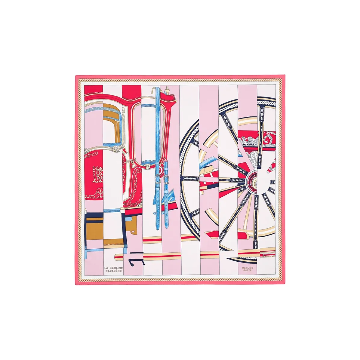 HERMES Silk Scarves Women's Vintage Pink