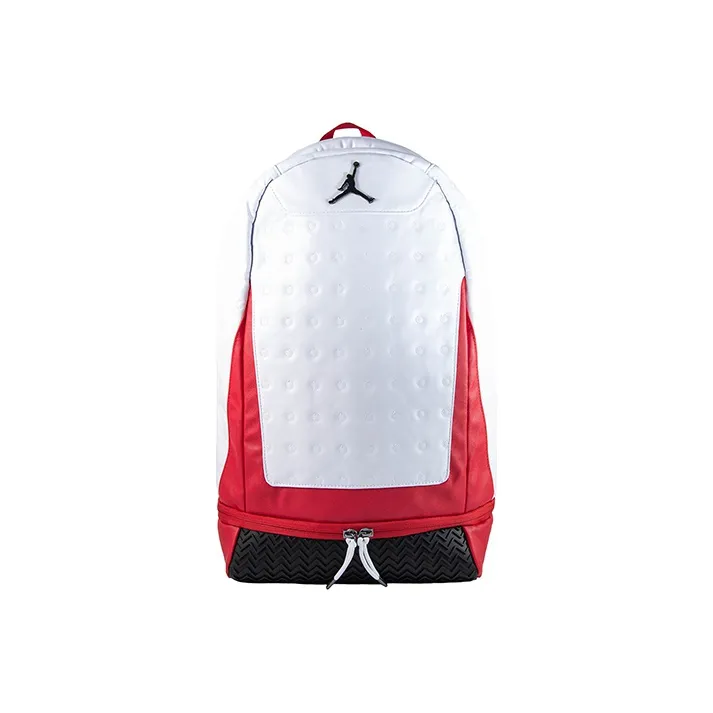 Jordan Cow Leather Backpack Regular Unisex Red White