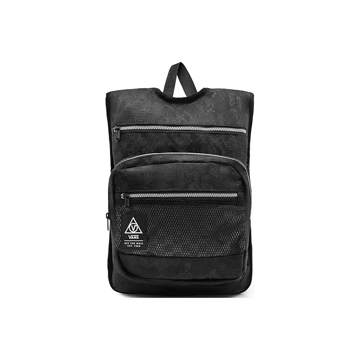 VANS Nylon Backpack Standard Unisex Black Camouflage VANS Нейлоновый рюкзак стандартный унисекс черный камуфляж