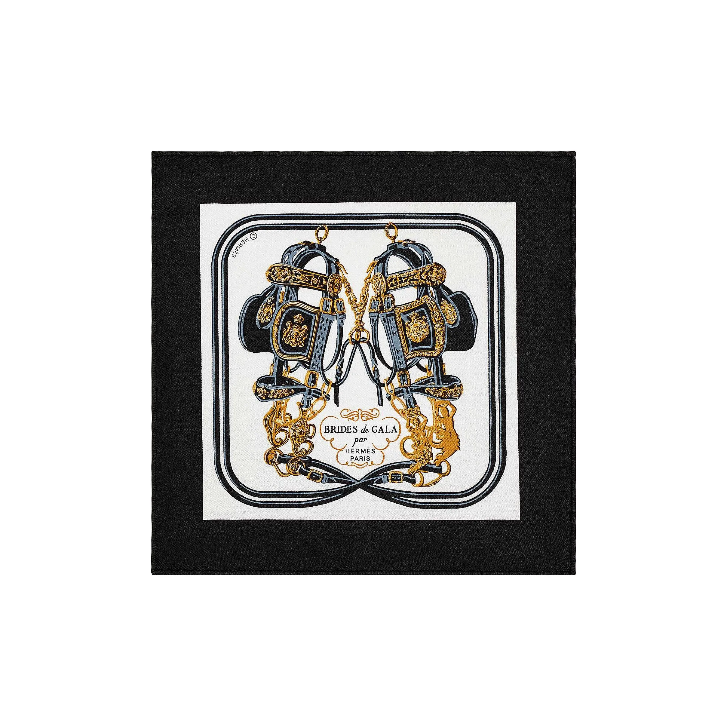 HERMES Шелковые шарфы Женские Черный