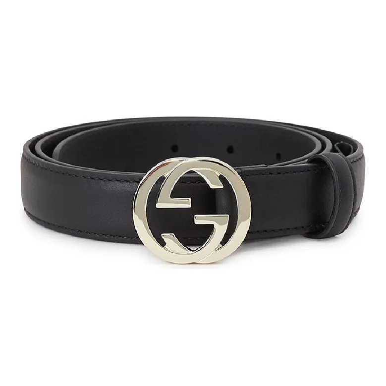 GUCCI Ремни из коровьей кожи женские черные ширина 2,5 см