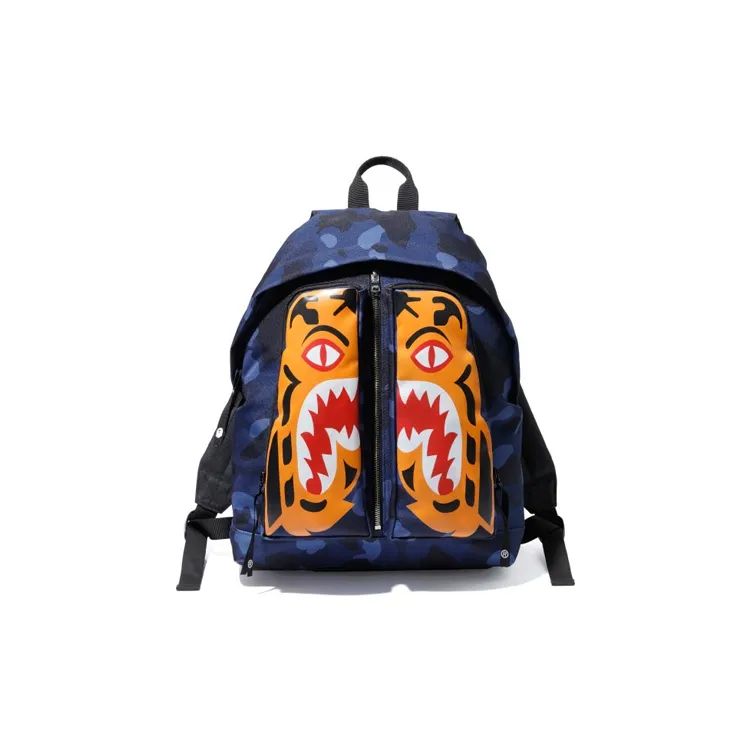 A BATHING APE Bape Polyester Backpack Unisex Blue