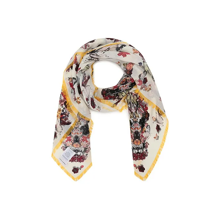 Alexander McQueen Шерпа из трикотажа Шарфы Айвори Многоцветные Женские