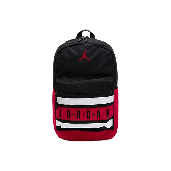 Jordan Polyester Basketball Bag Backpack Regular Unisex Black Red