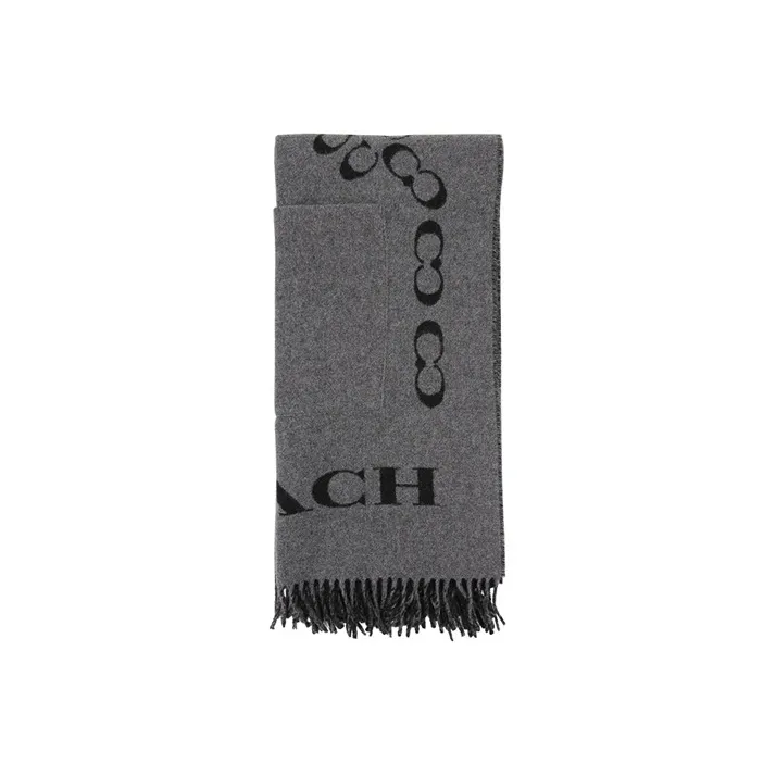 COACH Вязаные шарфы Унисекс Черный