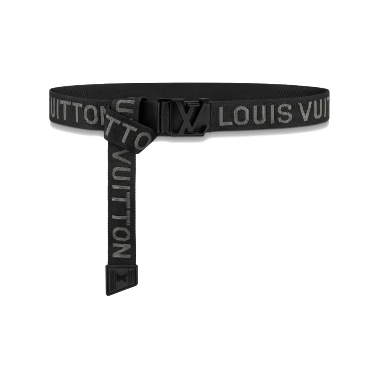 LOUIS VUITTON Cow Leather Leather Belts Men's 3.5cm