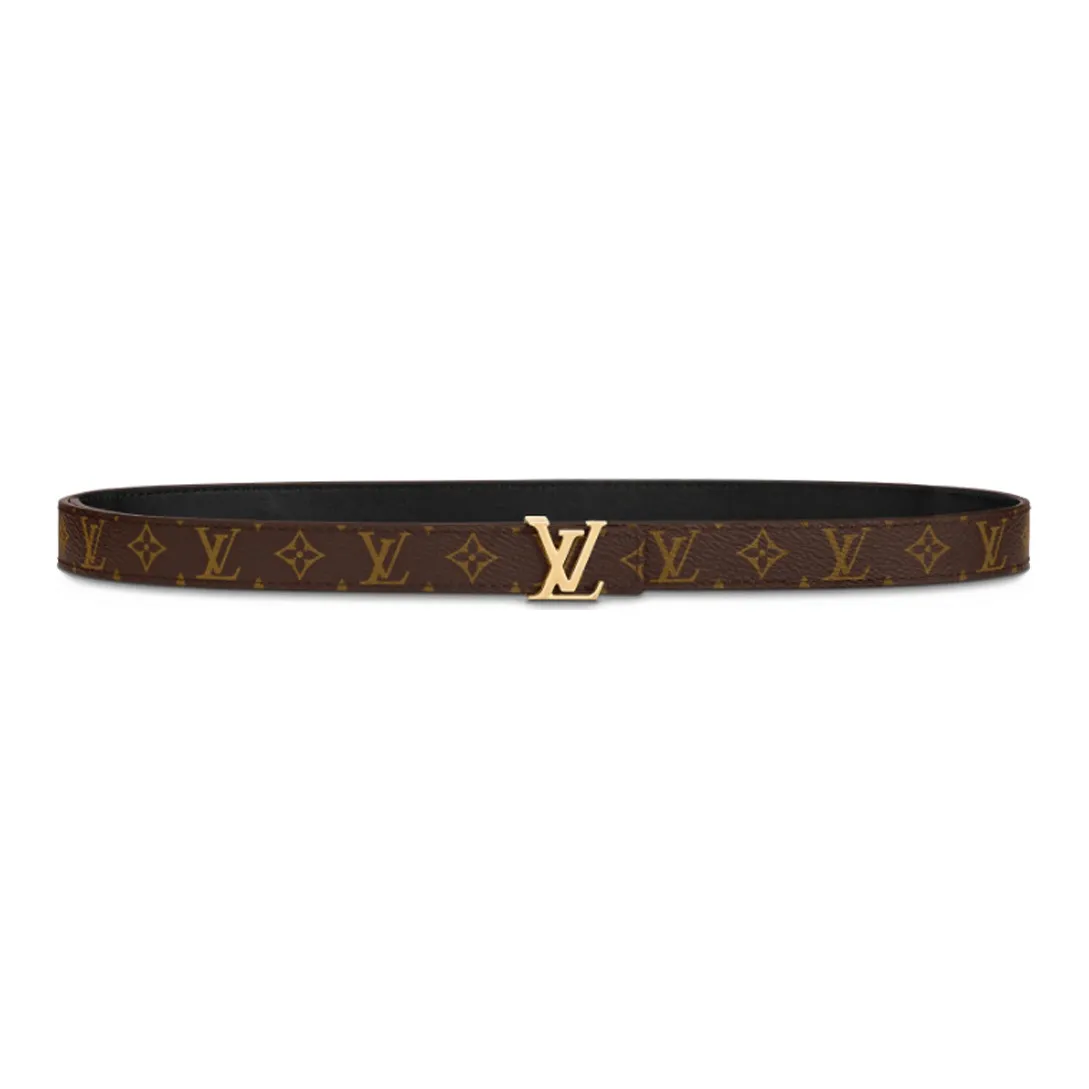 LOUIS VUITTON Cow Leather Belts Women's Brown Width  2cm