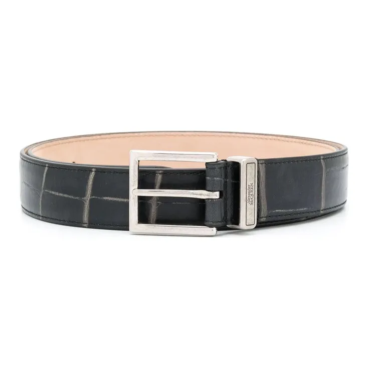 Alexander McQueen Leather Belts Unisex Width 3cm