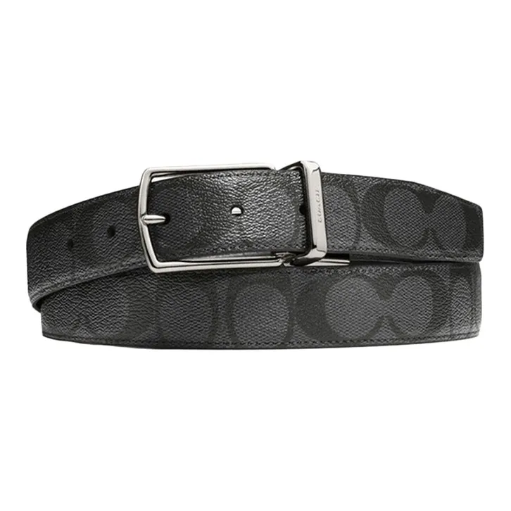 COACH ПУ (полиуретан) Искусственная кожа Ремни Мужской Черный Ширина 3 см