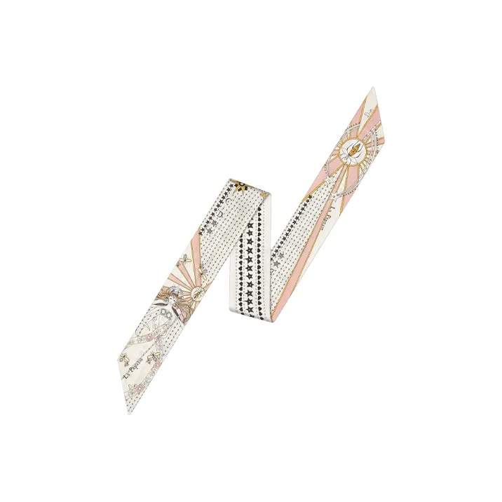 DIOR Шарфы из тутового шелка, цвет экрю, женские