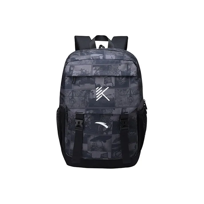 Anta Thompson KT Basketball Polyester Laptop Bag Backpack Regular Unisex Black Print