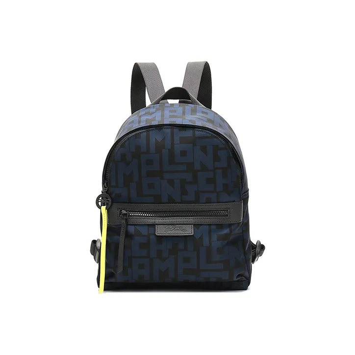 LONGCHAMP Le Pliage Полиамид Холст Ткань Рюкзак Маленький Женский Морской Синий