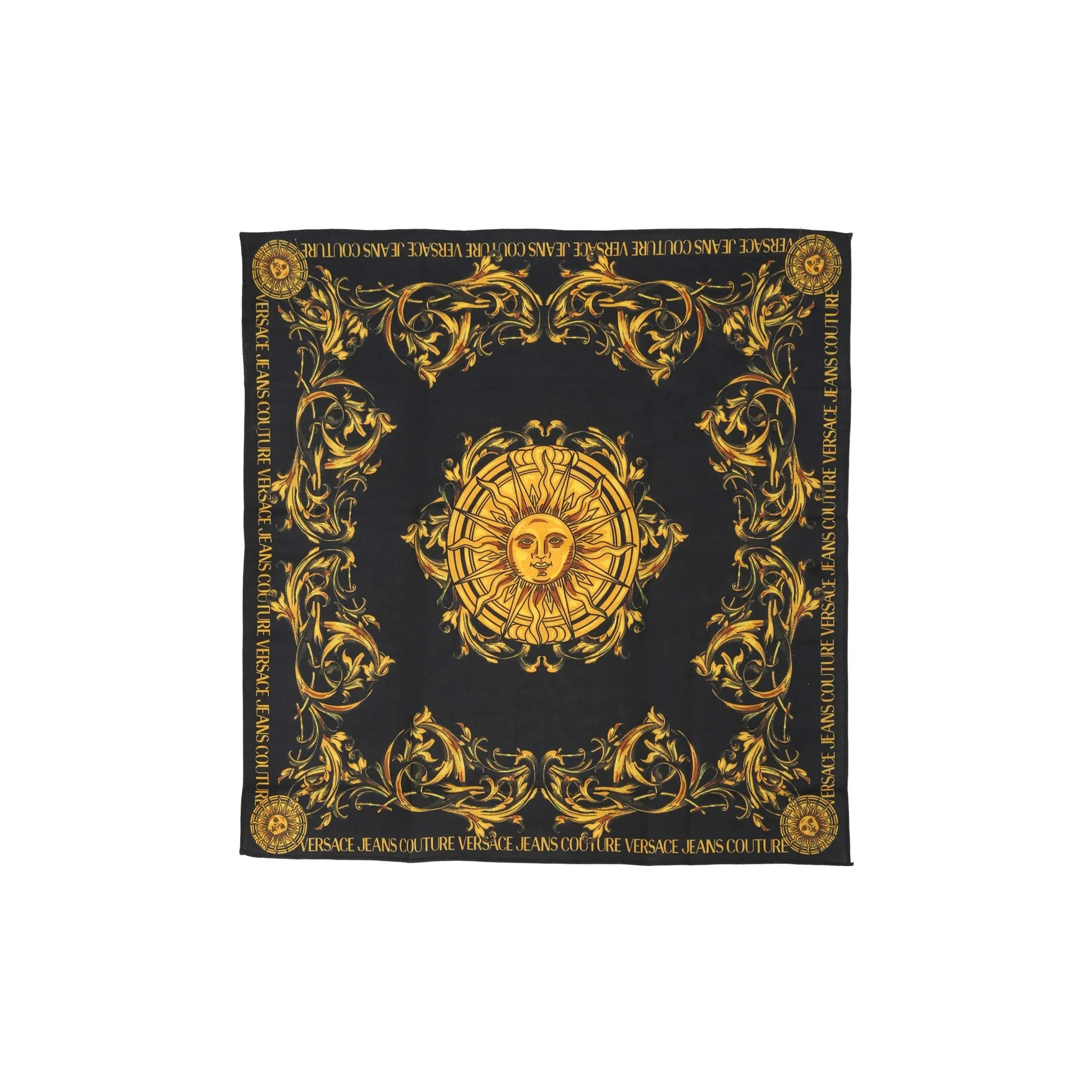 VERSACE Cotton Knit Шарфы Черный Унисекс