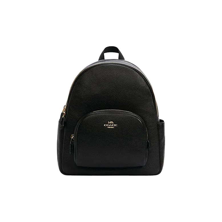 COACH Court Leather Backpack Tubas Women's Black