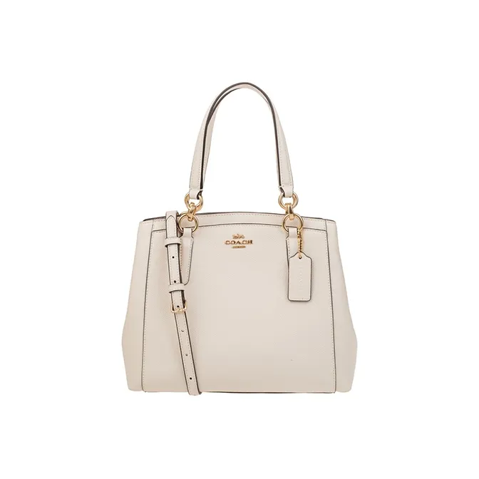 COACH Minetta Leather Horse Shoe Bag Handbag Shoulder Bag Crossbody Bag Large Size White